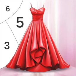 Значок Gown Color by Number Book